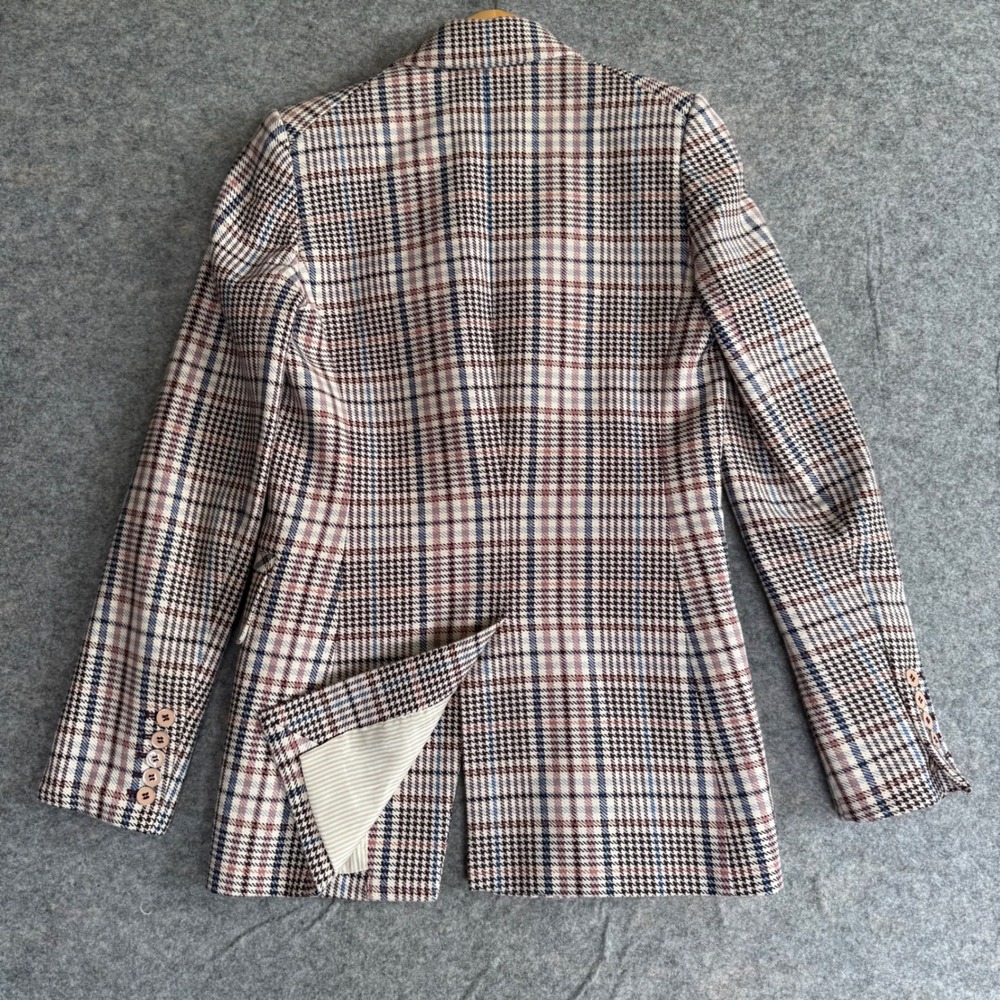 Veronica Beard Miller Dickey Jacket Plaid Cotton Blazer Multi Color Size 4 USA - Picture 2 of 9